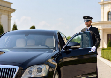 Professional chauffeur driving luxury car in Dubai UAE